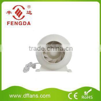 AC plastic mixed flow inline duct fan