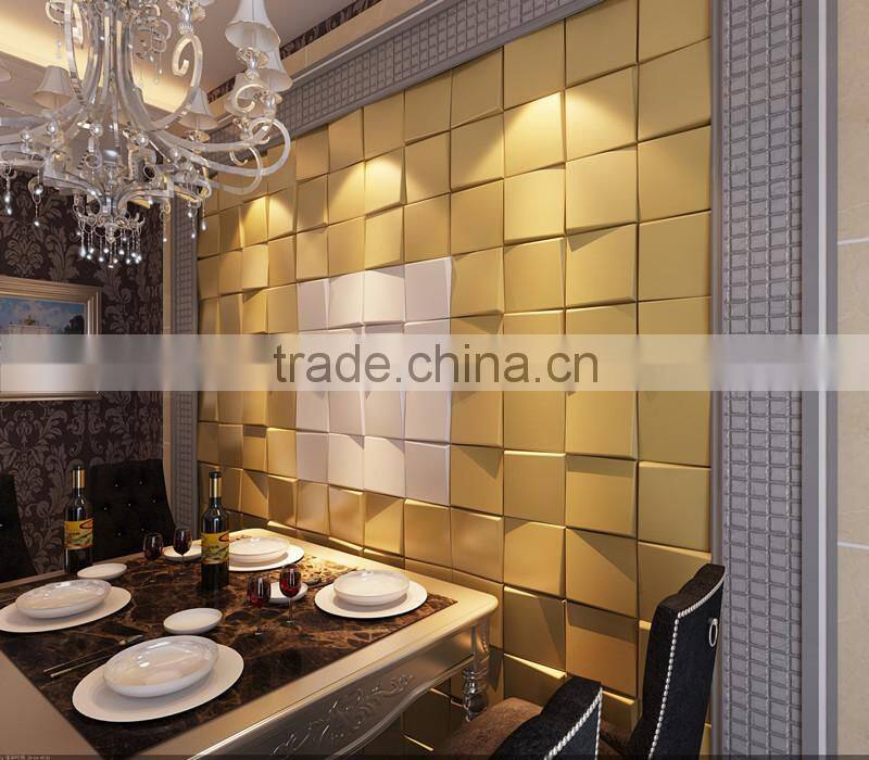 Quick decor idea 3D self -stick leather MOSAIC easy DIY Hexagon