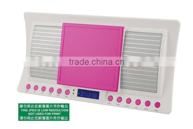 Vertical CD player with motorized door and sensor touch buttons