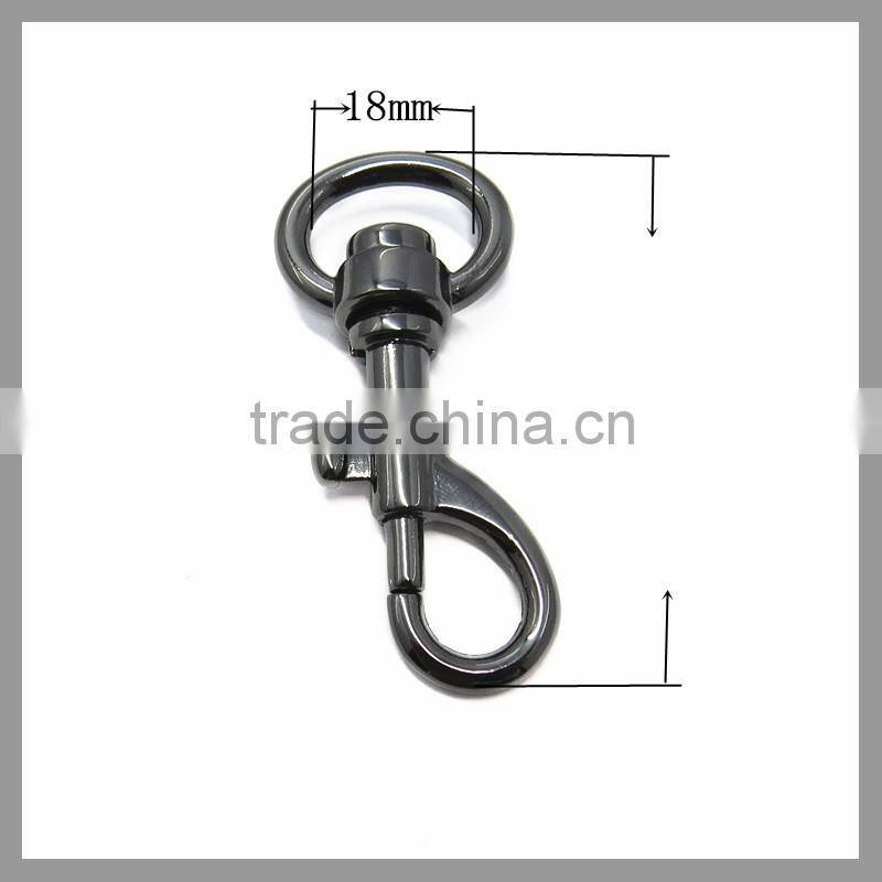 Black Carabiner Snap Hook Dog Collar Clips