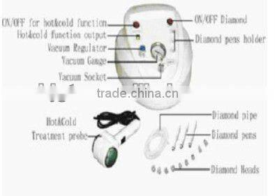 portable Diamond Dermabrasion Machine,Diamond microdermabrasion+hot&cold treatment,skin peeling machine ,CE marked