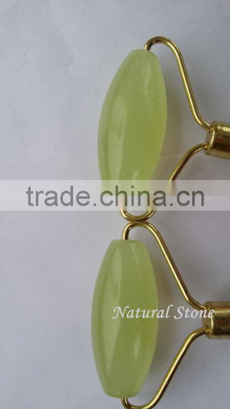 face care products,,top grad green genuine jade roller,beautiful Xiuyan jade massager roller