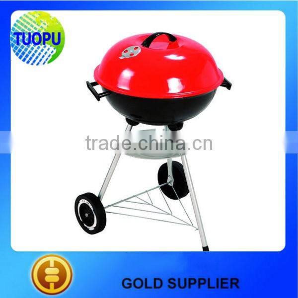 Outdoor Portable BBQ Grill,Charcoal BBQ Grill with Red/Black Cover