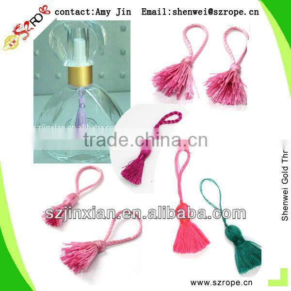 Hot sell polyester decorative tassel for home textile,Perfume bottle decorative tassel