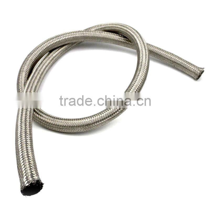 1ft Stainless Steel Braided 1500 PSI -8AN AN8 8-AN Oil Fuel Gas Line Nylon Hose