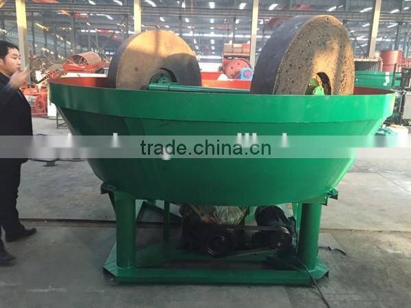 Gold ore wet edge pan mill, low price gold processing line made in China