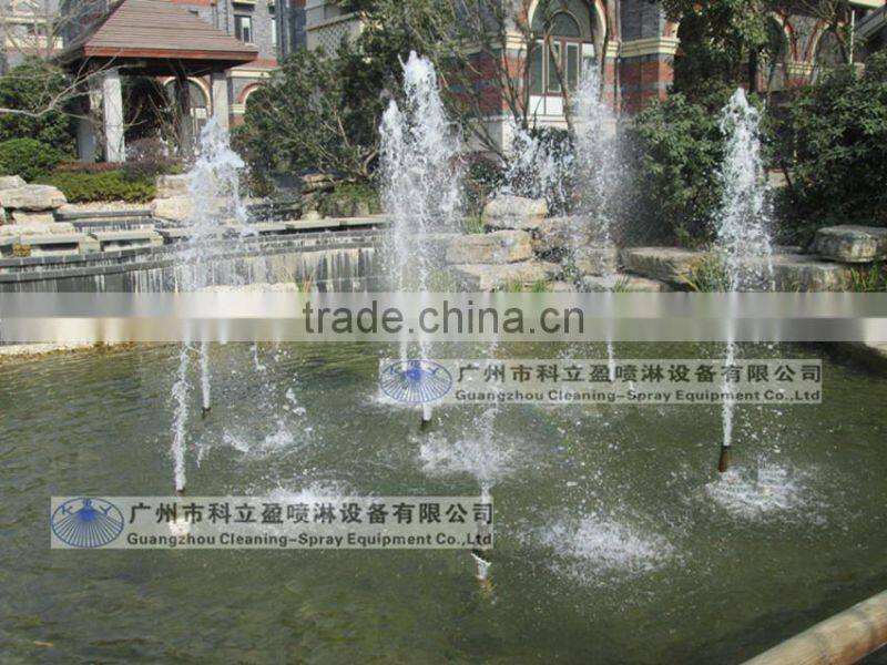 Low pressure copper water jet fountain nozzles