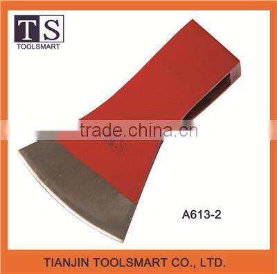 Working forged kitchen axe head with trapezoid eye