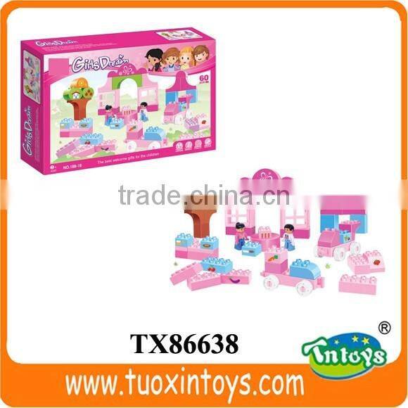 solid plastic pipe blocks building toys for kids