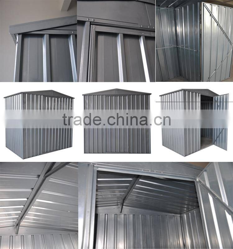 Green galvanized steel sheet decorative storage shed with good deisgn