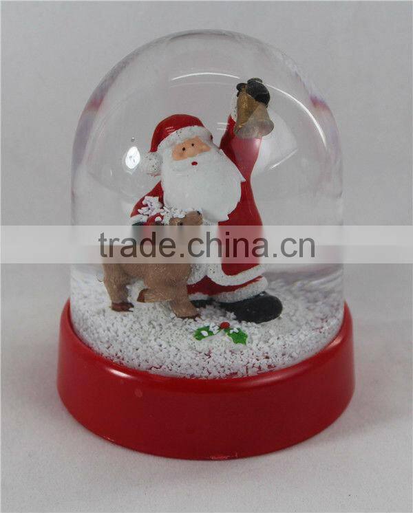 Plastic animal electric christmas snow globe