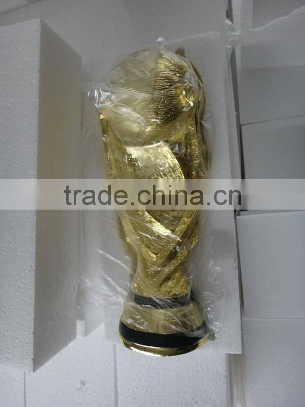 Resin plated world cup trophy