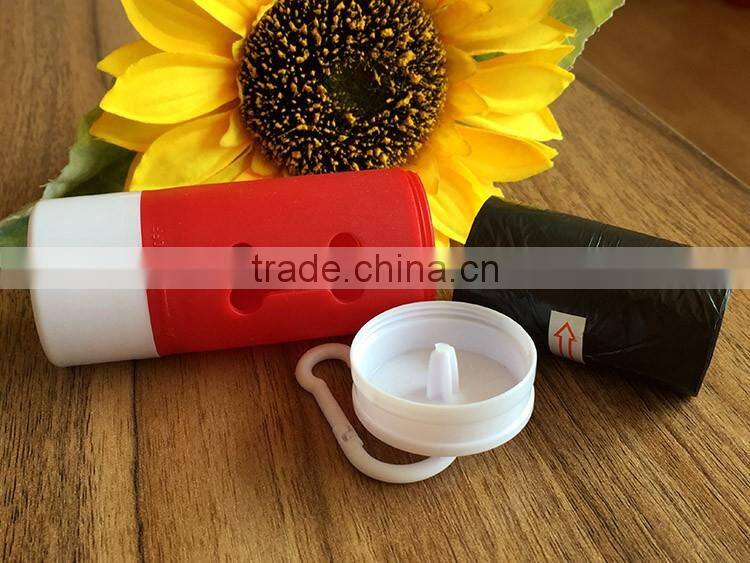 2016 wholesale pet garbage bag case,pet garbage box with flashlight