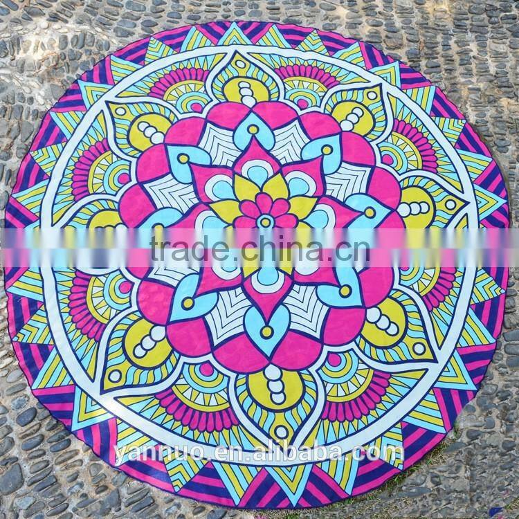 Large Round Donut Beach Towel Cotton Print For Stand by Custom