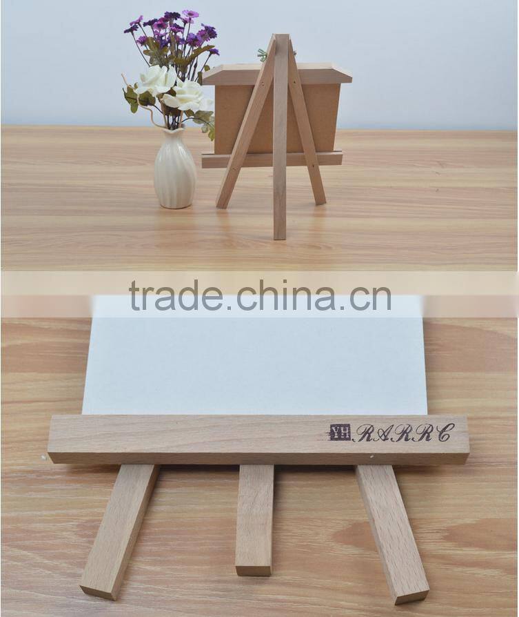 Customized cheap new fashion easel shape wooden photo frame for table