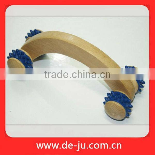 Curved Handle Wheel Massager Back Scrubber Legs And Feet Massage