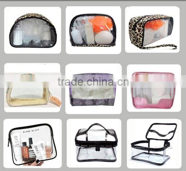 high grade Korean makeup bag black pvc bag