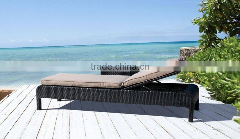 2017 Trade Assurance New design folding pe rattan garden lounge suites furniture