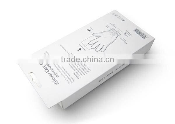 Paper box for bluetooth gloves customizable PVC rectangular paper box