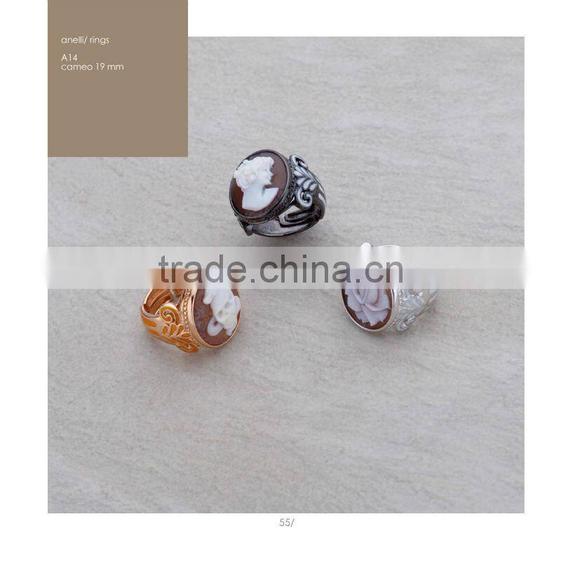 New Product 925 Sterling Classic Silver Lady Cameo Pendants Made in Italy P14 cameo 19mm