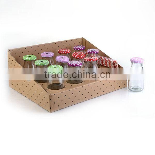 PDQ box set of 6 clear machine made mason jar glass