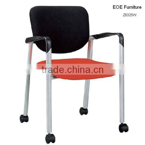 Stacking arm chair with wheels Z6325W