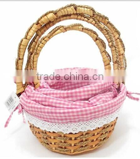east flower basket cheap hand weave empty gift basket