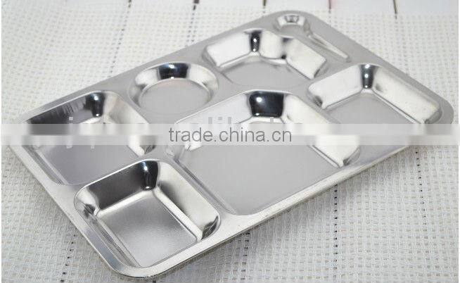 SS18/8 Stainless Steel Fast Food Tray