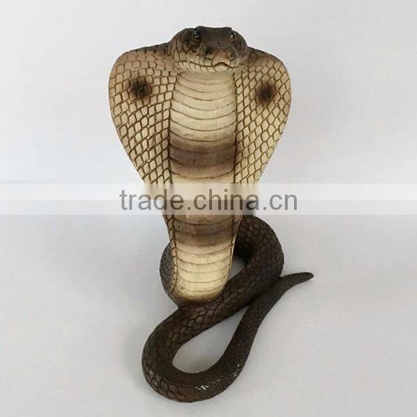 Antique animal craft king Cobra snake resin statue