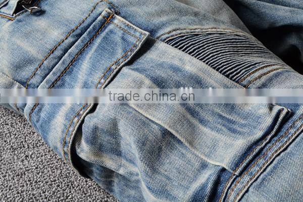 Europe wash faded jeans high street style men's short pants