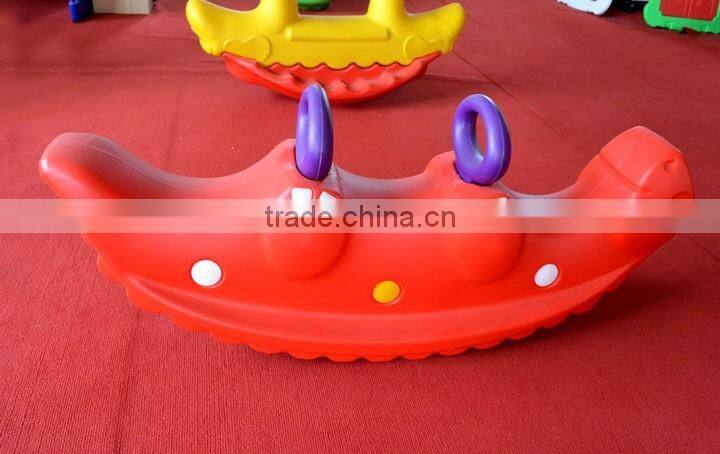 red plastic rotational molding seesaw, seesaw plastic seat