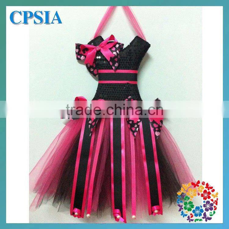 children red &lime tutu bow holders