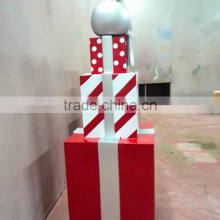 Christmas gift box stack for outdoor decoration