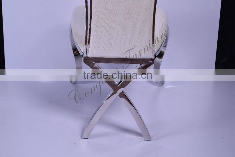 Wedding used stainless steel frame restaurant tables and chairs B8096