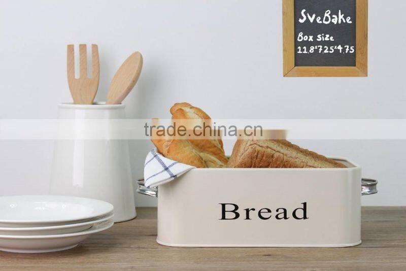Bright Color Vintage Metal Bread Storage Box/Bread Canister/Metal Bread Tin