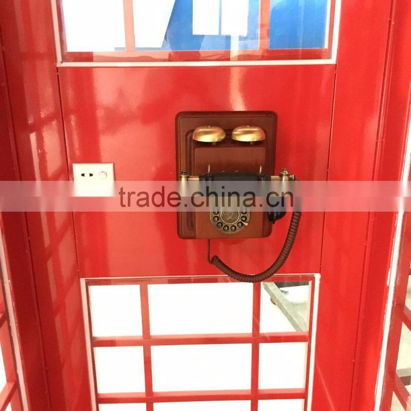 2014 metal public wall mirror red london antique telephone booth decoration for sale