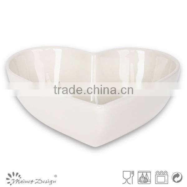 MOQ low amounts of Chinese-made stoneware bowls, heart shape series ceramic bowls, wholesale high quality bowl