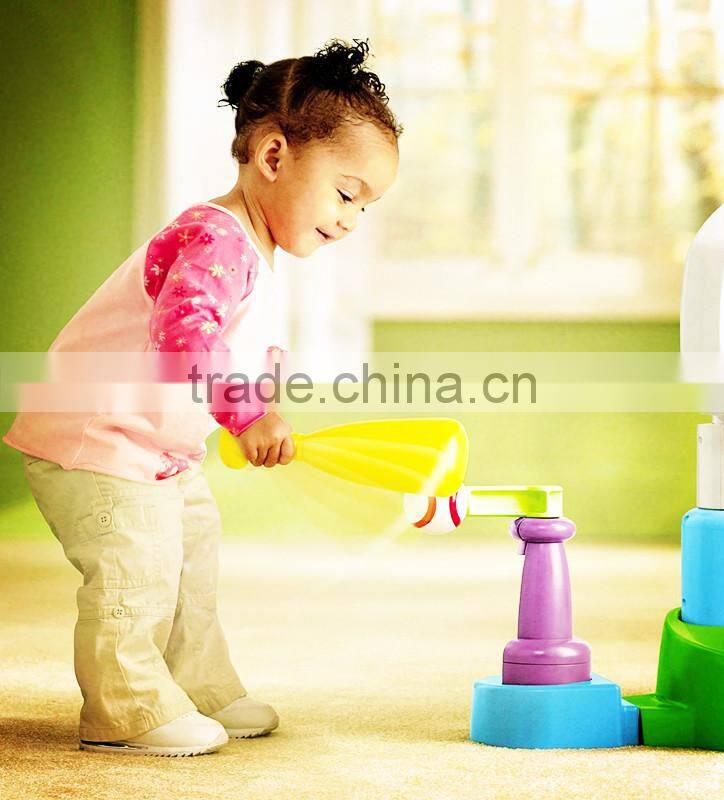 2015 ICTI manufacture supply new mini hot sports center with sound toy cheap plastic mini sports center toy for baby gift