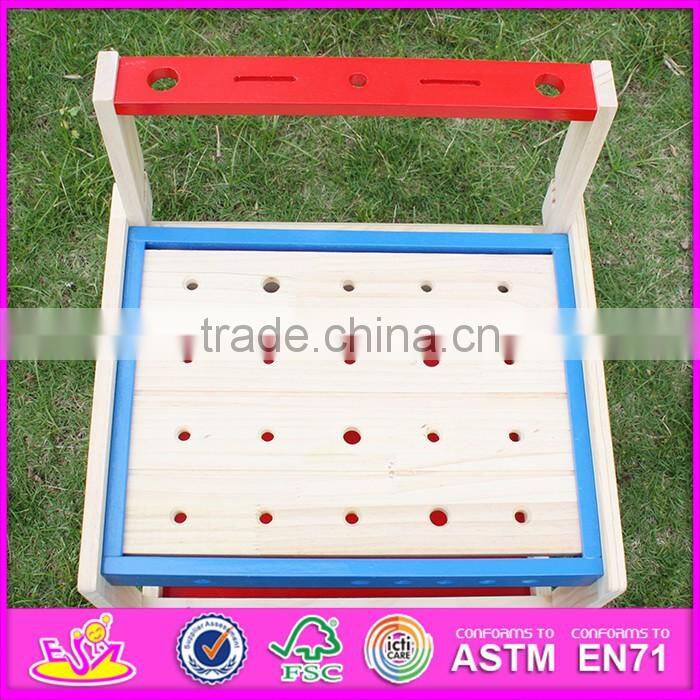 2016 new design baby wooden tool toy set, wholesale kids wooden tool toy set, educational children wooden tool toy set W03D069
