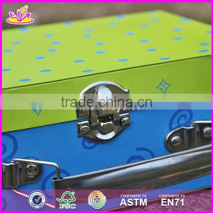 2017 new design lovely wooden kids toy storage W08C172