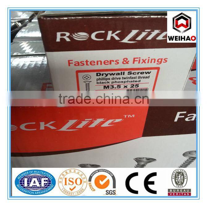 3.5*25 Black Bugle Head Drywall Screw