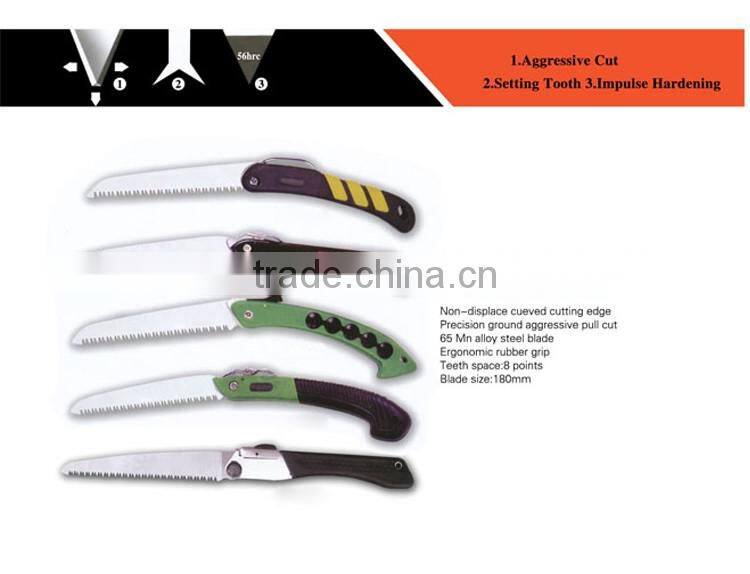 QJ-JH13 65Mn alloy steel foldable saw, high quality hand saw