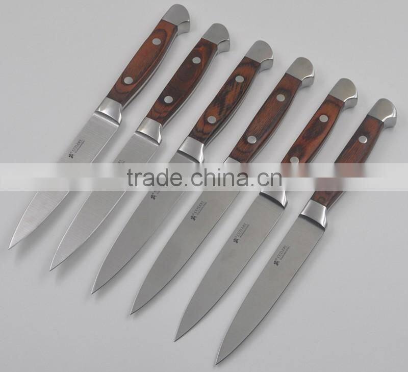 high quality wood handle steak knife