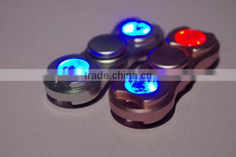 2017 new hot Anti Stress Hand Tri-Spinner LED Noctilucent Fidget Finger Toy EDC For Kid/Adult