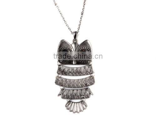 Cheap 2016 new Cute New Lady Women Vintage Silver Owl Pendant Necklace best Gift For XMAS