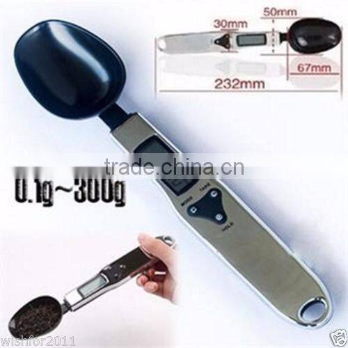 300g/0.1g Digital LCD Kitchen Lab Gram Medical Electronic Spoon Food Weight Scale