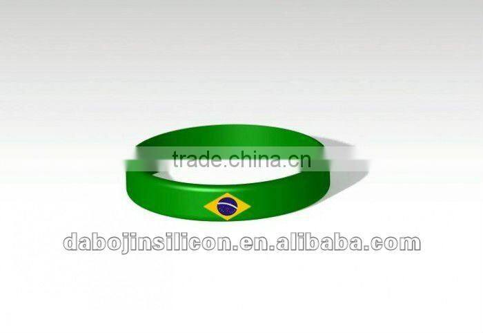 Brazil country flag silicone wristbands