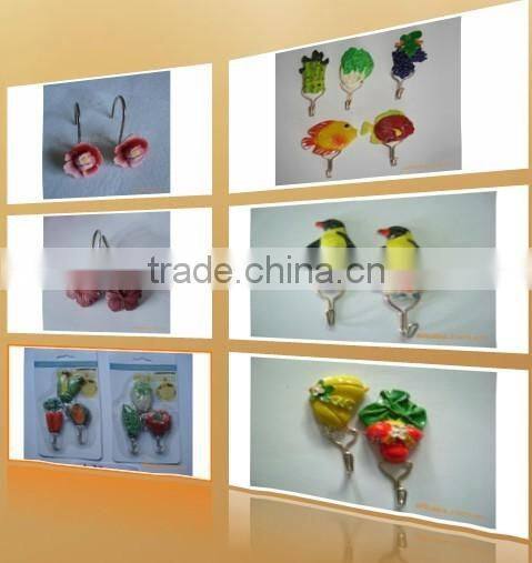 Resin shower hooks hooks