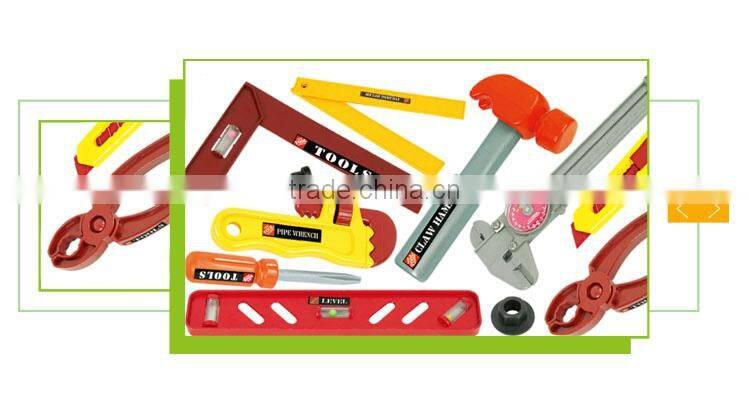 New design kids indoor pretend play toy plastic mechanic tool box set