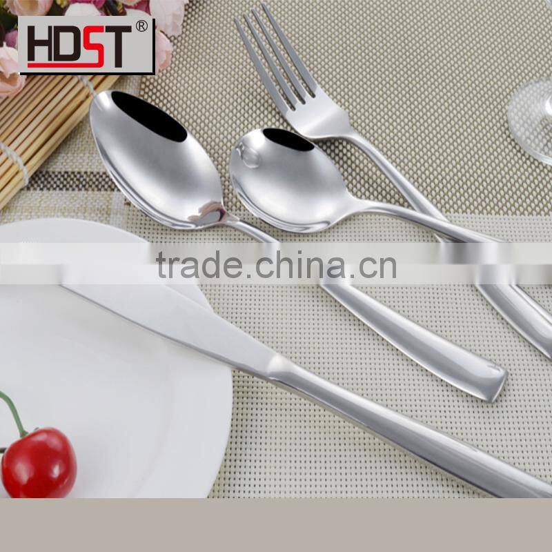 410 stainless steel gold and silver plated flatware for finacial promotion gift